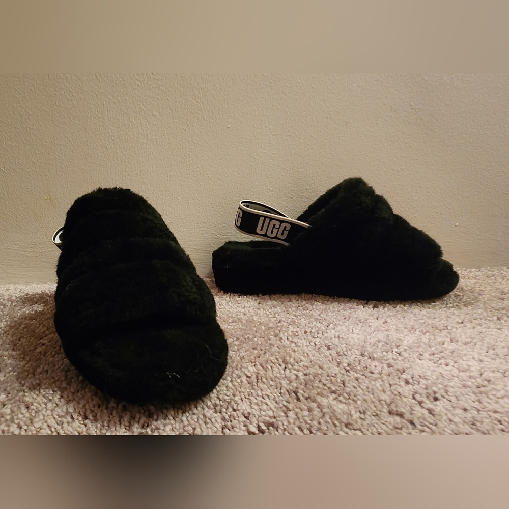 Ugg Fluff Yeah Slide Black